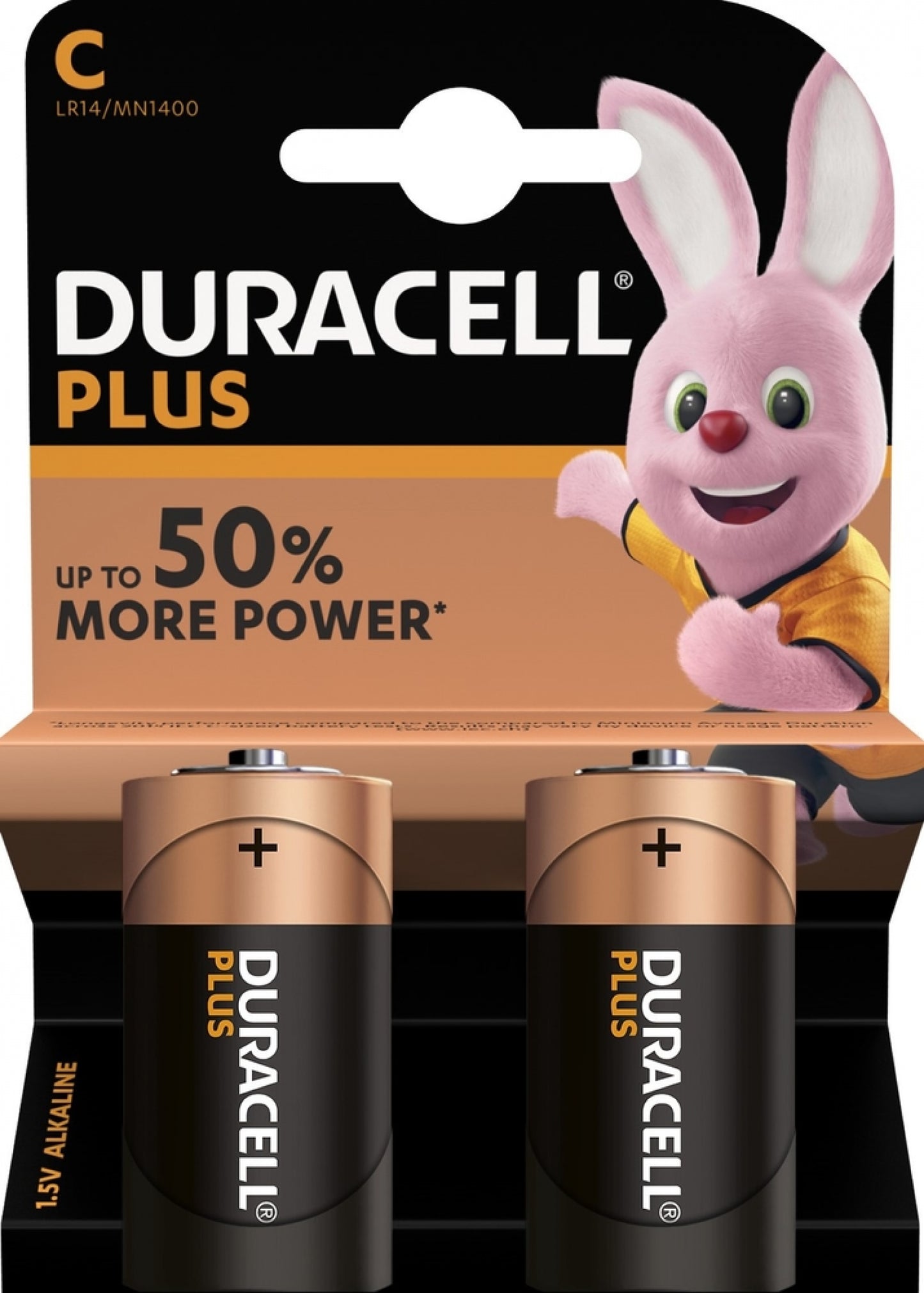 Bateria Duracell Plus, LR14, Conjunto de 2 unidades