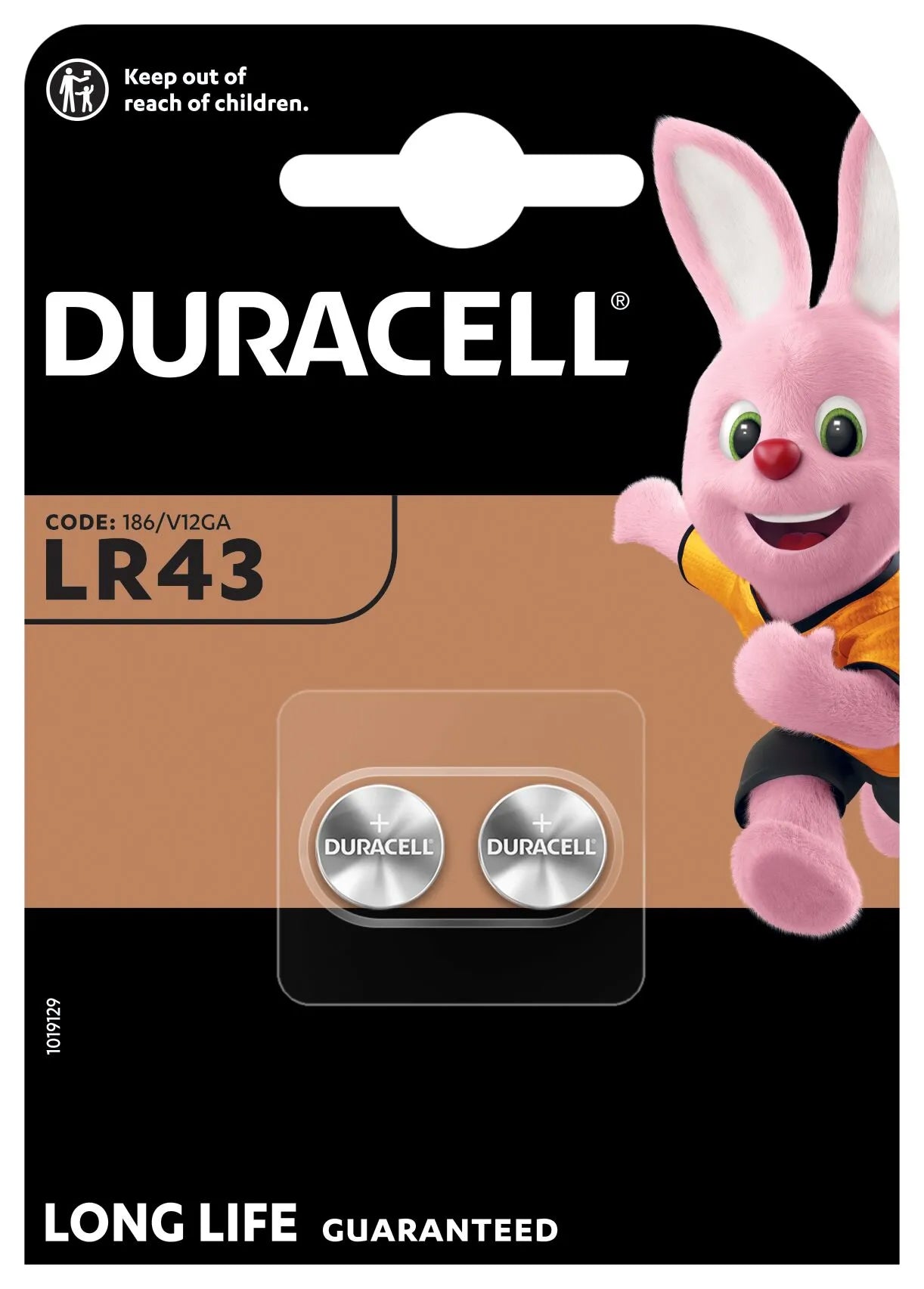 Bateria Duracell, LR43, Conjunto de 2 unidades