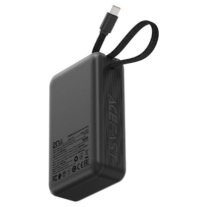 Bateria Externa Acefast M21, 20000mAh, 65W, QC + PD, 1 x USB-A - 2 x USB-C, Preta
