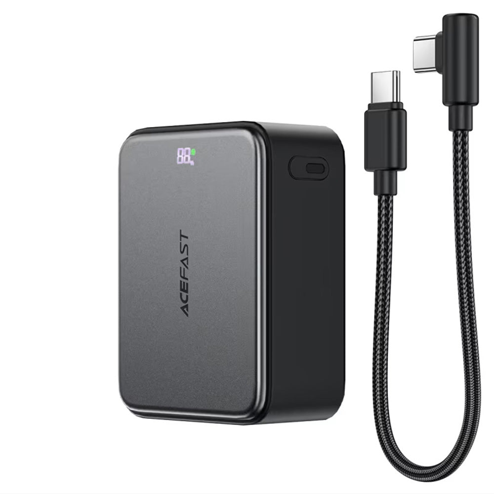 Bateria Externa Acefast M28, 10000mAh, 22.5W, QC + PD, 1 x USB-A - 2 x USB-C, Preta