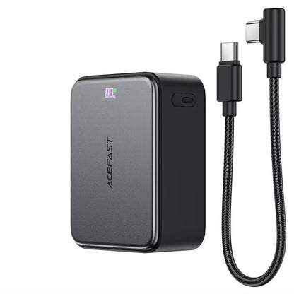 Bateria Externa Acefast M28, 10000mAh, 22.5W, QC + PD, 1 x USB-A - 2 x USB-C, Preta