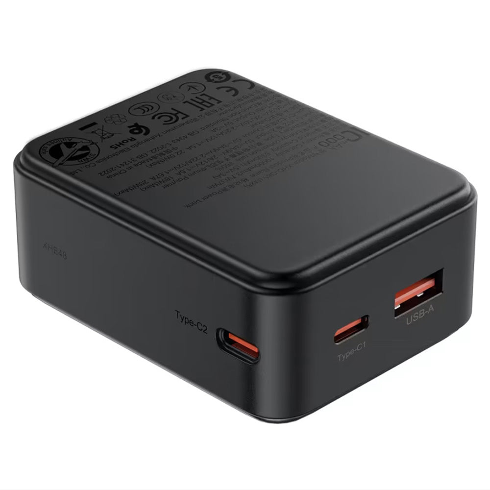 Bateria Externa Acefast M28, 10000mAh, 22.5W, QC + PD, 1 x USB-A - 2 x USB-C, Preta