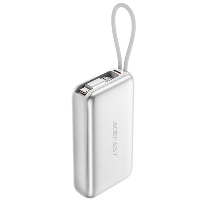 Bateria Externa Acefast M32, 10000mAh, 35W, PD, 2 x USB-C, Prateada