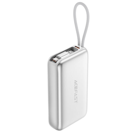 Bateria Externa Acefast M32, 10000mAh, 35W, PD, 2 x USB-C, Prateada