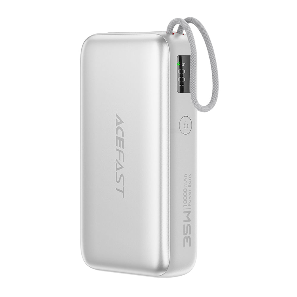 Bateria Externa Acefast M32, 10000mAh, 35W, PD, 2 x USB-C, Prateada