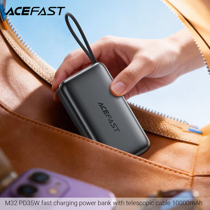 Bateria Externa Acefast M32, 10000mAh, 35W, PD, 2 x USB-C, Cinzento