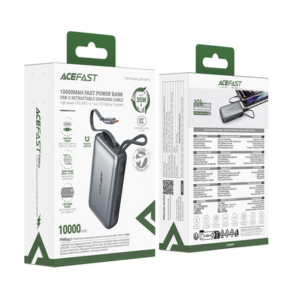 Bateria Externa Acefast M32, 10000mAh, 35W, PD, 2 x USB-C, Cinzento