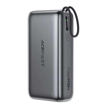 Bateria Externa Acefast M34, 20000mAh, 45W, QC + PD, 1 x USB-A - 2 x USB-C, Cinzento