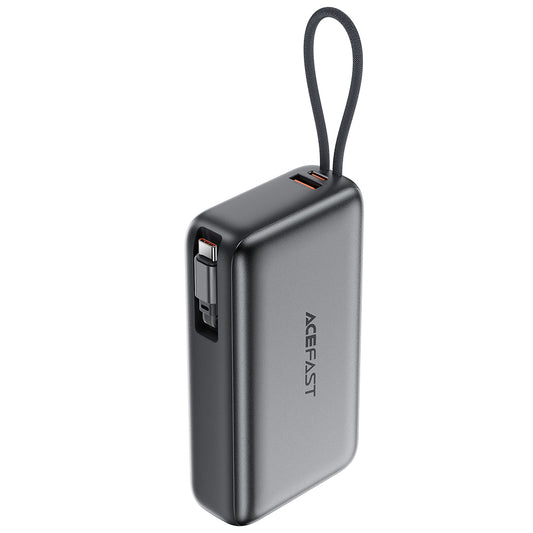 Bateria Externa Acefast M34, 20000mAh, 45W, QC + PD, 1 x USB-A - 2 x USB-C, Cinzento