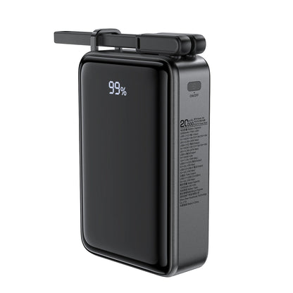Bateria Externa Acefast M4, 20000mAh, 67W, PD, 1 x USB-A - 2 x USB-C, Preta