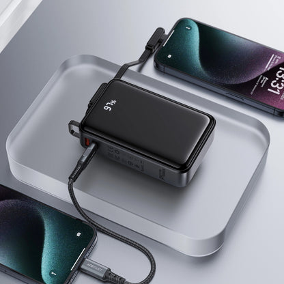 Bateria Externa Acefast M4, 20000mAh, 67W, PD, 1 x USB-A - 2 x USB-C, Preta