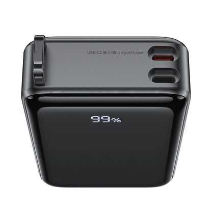 Bateria Externa Acefast M4, 20000mAh, 67W, PD, 1 x USB-A - 2 x USB-C, Preta