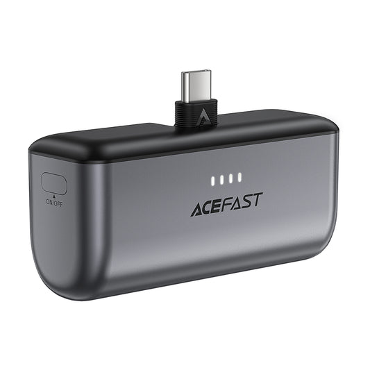 Bateria Externa Acefast M9, 5000mAh, 20W, PD, 2 x USB-C, Preta
