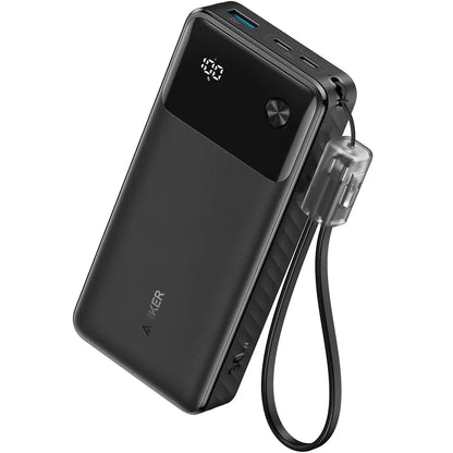 Bateria externa Anker, 20000mAh, 30W, QC + PD, 1 x USB-A - 2 x USB-C, preto A1384G11