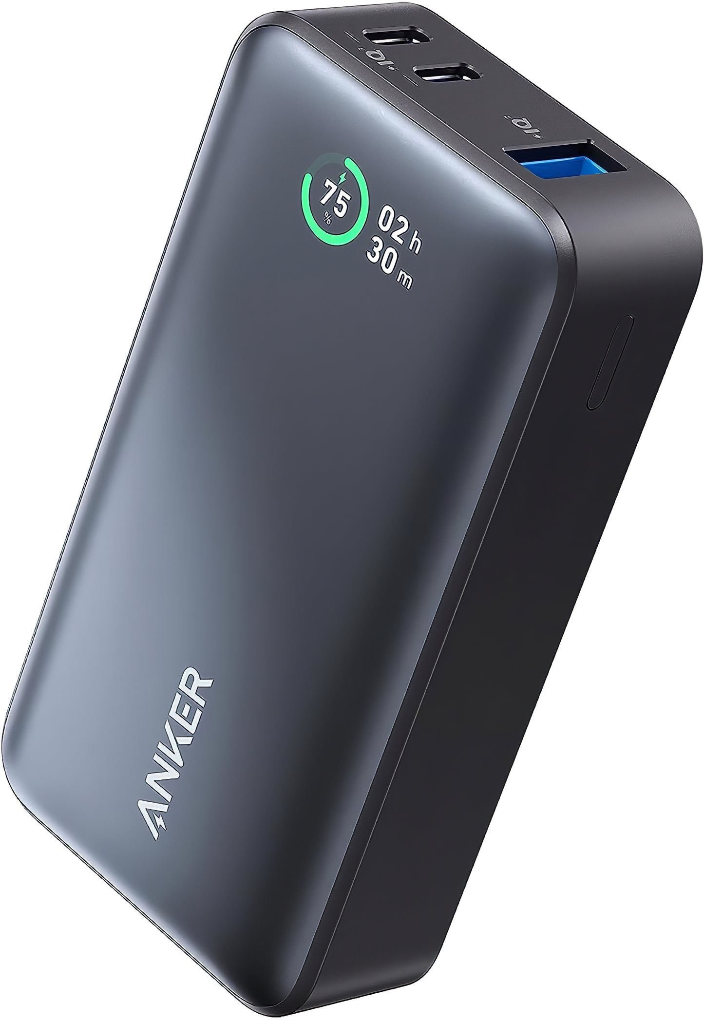 Bateria externa Anker 533, 10000mAh, 30W, QC + PD, 1 x USB-A - 2 x USB-C, preto A1256G12