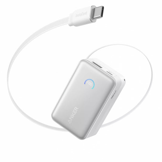 Bateria Externa Anker Nano, 10000mAh, 45W, QC + PD, 1 x USB-A - 1 x USB-C, Branca A1638H21