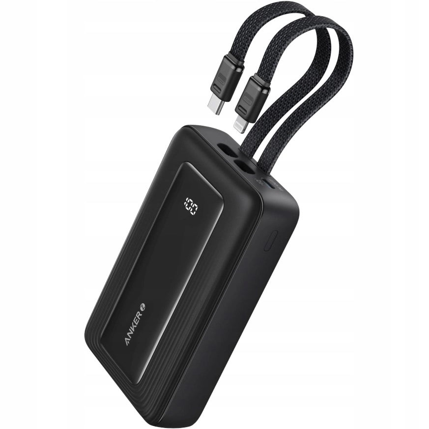 Anker PowerCore External Battery, 10000mAh, 30W, QC + PD, 1 x Lightning - 1 x USB-A - 2 x USB-C, Black A1680G11