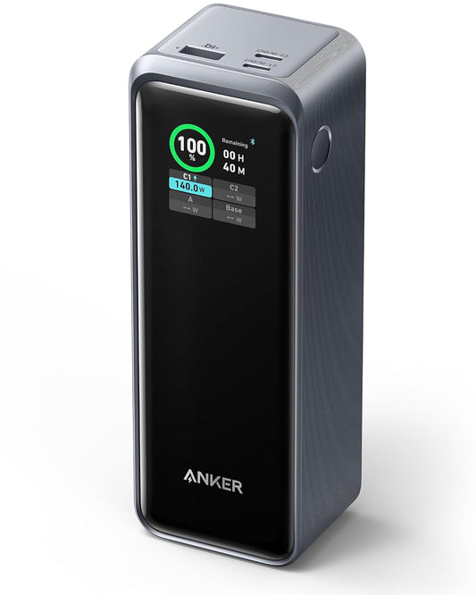 Bateria externa Anker Prime, 27650mAh, 250W, QC + PD, 1 x USB-A - 2 x USB-C, Preto A1340011 A1340011