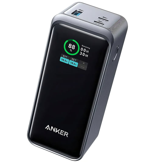 Bateria Externa Anker Prime, 20000mAh, 200W, QC + PD, 1 x USB-A - 2 x USB-C, Preta, Reembalada A1336011