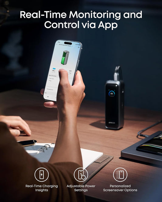 Bateria Externa Anker Prime, 20100mAh, 220W, QC + PD, 1 x USB-A - 2 x USB-C, Preta A110BH11