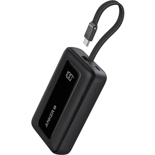Bateria Externa Anker Zolo, 10000mAh, 30W, QC + PD, 1 x USB-A - 2 x USB-C, Preta A1688H11