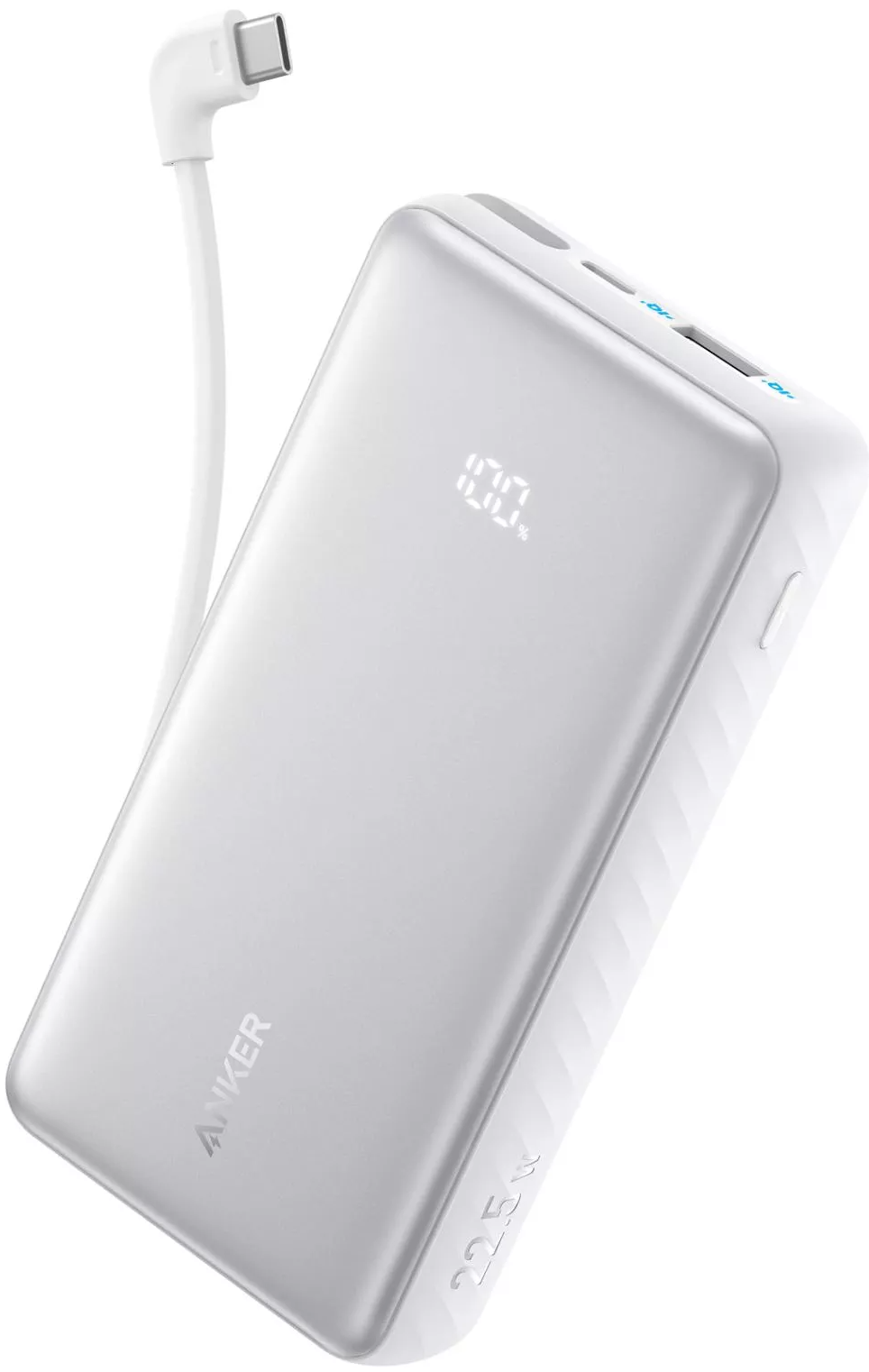 Bateria Externa Anker Zolo, 10000mAh, 22.5W, QC + PD, 1 x USB-A - 2 x USB-C, Branca A110DH21