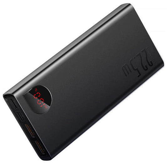 Bateria Externa Baseus Adaman, 20000mAh, 22.5W, QC + PD, 1 x USB-C - 2 x USB-A, Preta PPAD070101