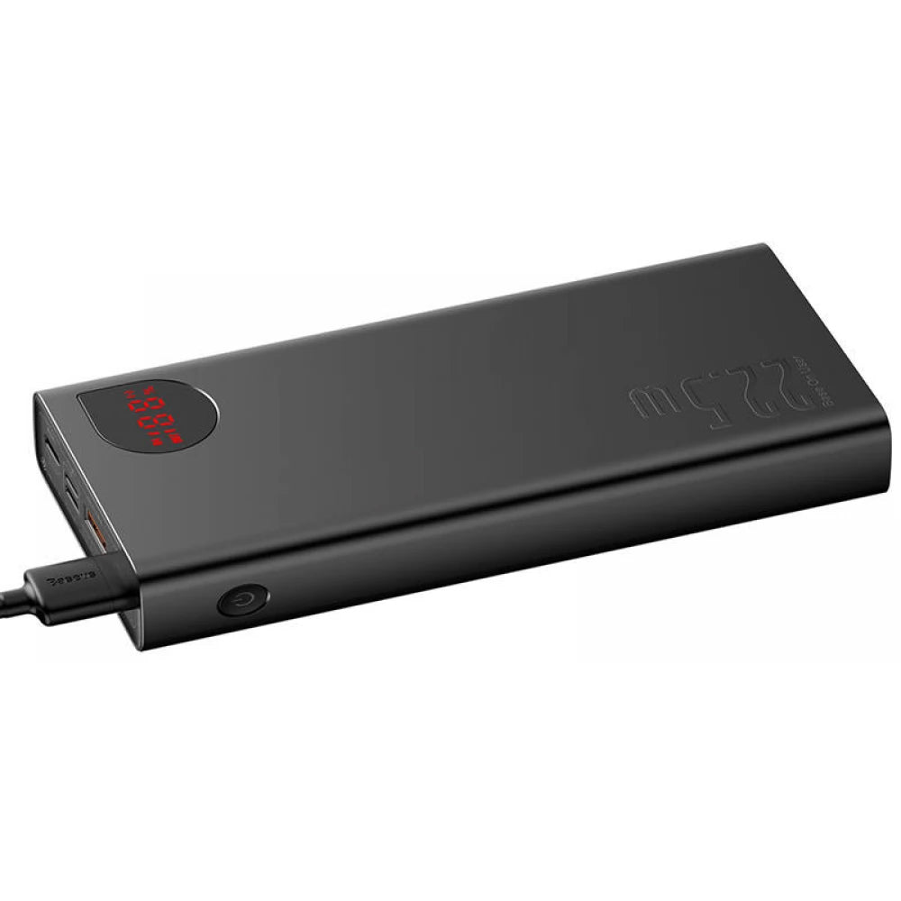 Bateria Externa Baseus Adaman, 20000mAh, 22.5W, QC + PD, 1 x USB-C - 2 x USB-A, Preta PPAD070101