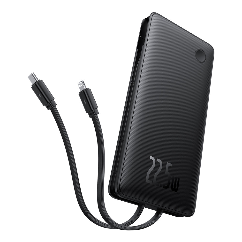 Bateria Externa Baseus Airpow Lite, 10000mAh, 22.5W, QC + PD, 1 x Lightning - 1 x USB-A - 2 x USB-C, Preta P10067501123-00