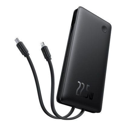 Bateria Externa Baseus Airpow Lite, 10000mAh, 22.5W, QC + PD, 1 x Lightning - 1 x USB-A - 2 x USB-C, Preta P10067501123-00