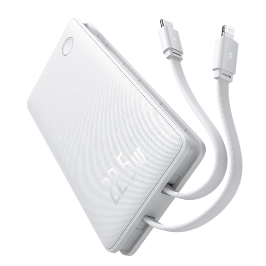 Bateria Externa Baseus Airpow Lite, 10000mAh, 22.5W, QC + PD, 1 x Lightning - 1 x USB-A - 2 x USB-C, Branca P10067501213-00
