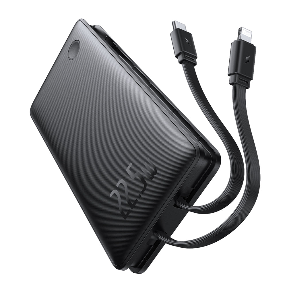 Bateria Externa Baseus Airpow Lite, 10000mAh, 22.5W, QC + PD, 1 x Lightning - 1 x USB-A - 2 x USB-C, Preta P10067501123-00