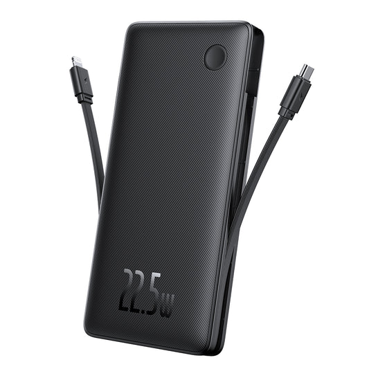 Bateria Externa Baseus Airpow Lite, 10000mAh, 22.5W, QC + PD, 1 x Lightning - 1 x USB-A - 2 x USB-C, Preta P10067501123-00