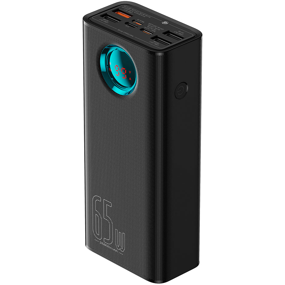 Bateria Externa Baseus Amblight com Display Digital, 26800mAh, 65W, QC + PD, 1 x USB-C - 4 x USB-A, Preta P10022402113-00