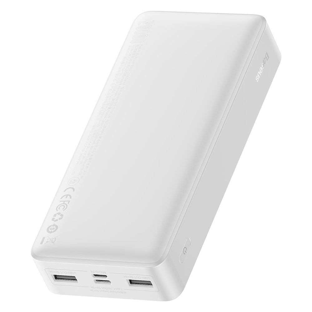 Bateria externa Baseus Bipow, 20000mAh, 15W, 1 x USB-C - 2 x USB-A, branco PPBD050102 