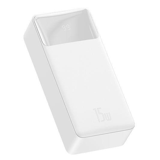 Bateria Externa Baseus Bipow, 30000mAh, 15W, 1 x USB-C - 2 x USB-A, Branca PPBD050202