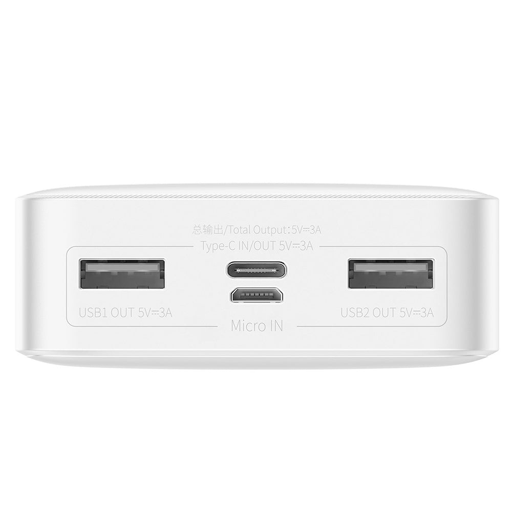 Bateria externa Baseus Bipow, 20000mAh, 15W, 1 x USB-C - 2 x USB-A, branco PPBD050102 