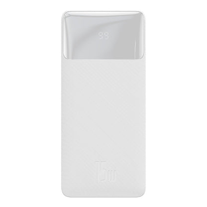 Bateria externa Baseus Bipow, 10000mAh, 15W, 1 x USB-C - 2 x USB-A, Branco PPBD050002 