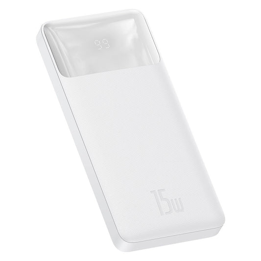 Bateria externa Baseus Bipow, 10000mAh, 15W, 1 x USB-C - 2 x USB-A, Branco PPBD050002 