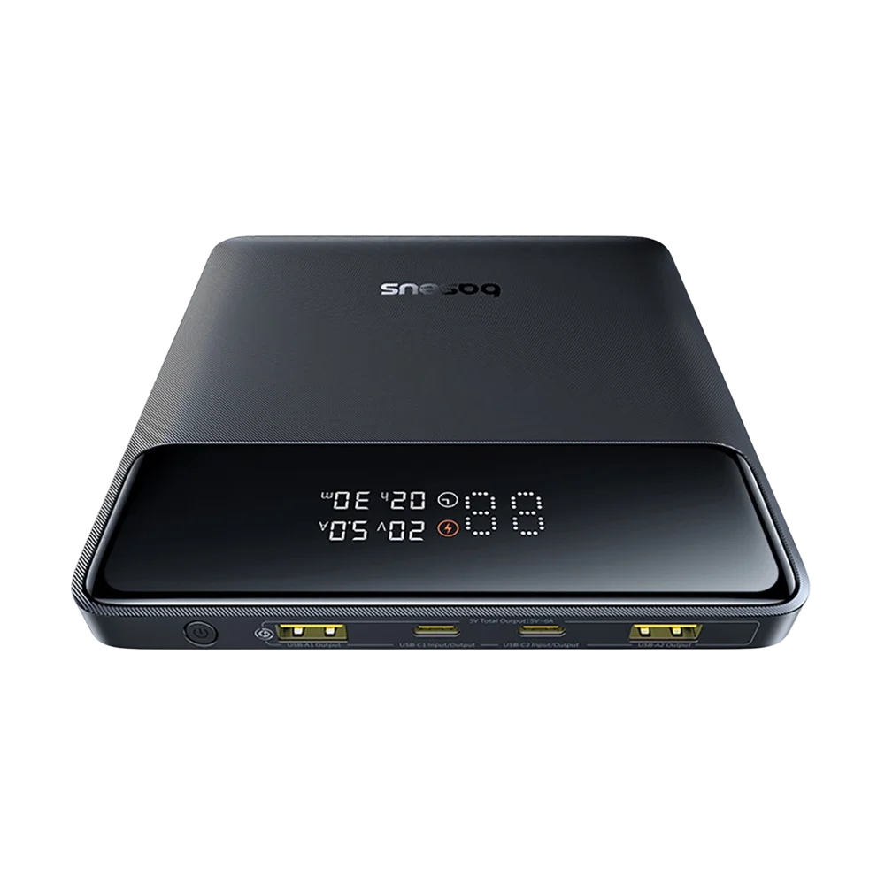 Bateria Externa Baseus Blade H1, 20000mAh, 100W, QC + PD, 2 x USB-A - 2 x USB-C, Preta