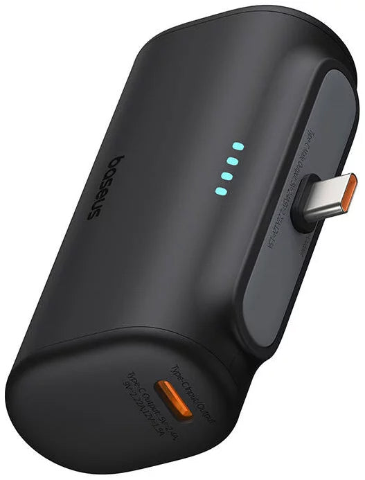 Bateria Externa Baseus Compact, 5000mAh, 20W, PD, 2 x USB-C, Preta P10068306113-00