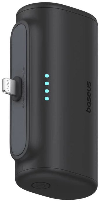 Bateria Externa Baseus Compact, 5000mAh, 20W, PD, 1 x Lightning - 1 x USB-C, Preta P10068307113-00