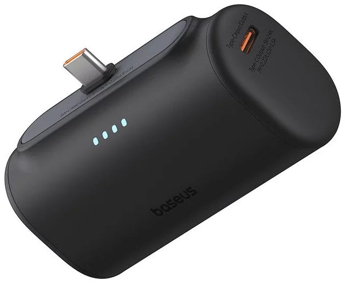 Bateria Externa Baseus Compact, 5000mAh, 20W, PD, 2 x USB-C, Preta P10068306113-00