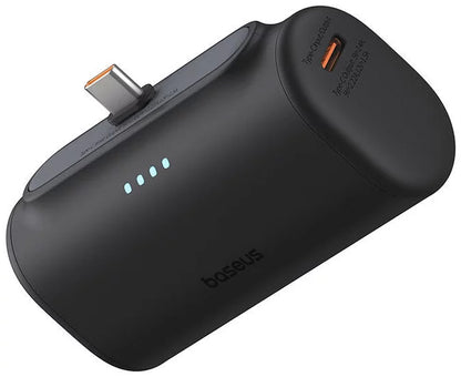 Bateria Externa Baseus Compact, 5000mAh, 20W, PD, 2 x USB-C, Preta P10068306113-00