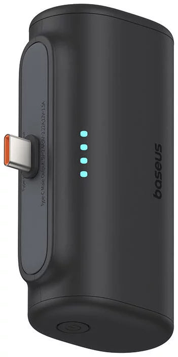 Bateria Externa Baseus Compact, 5000mAh, 20W, PD, 2 x USB-C, Preta P10068306113-00