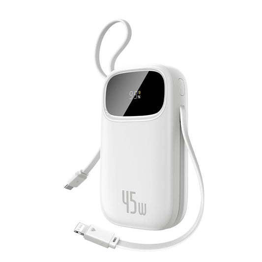 Bateria Externa Baseus EnerFill FC31, 20000mAh, 45W, QC + PD, 1 x Lightning - 1 x USB-A - 2 x USB-C, Branca E0028D01