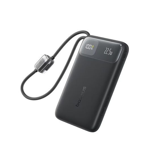 Bateria Externa Baseus EnerFill FC11, 20000mAh, 22.5W, QC + PD, 1 x Lightning - 1 x USB-A - 2 x USB-C, Preta E0027S04