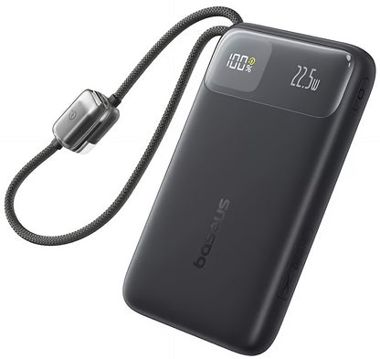 Bateria Externa Baseus EnerFill FC11, 10000mAh, 22.5W, QC + PD, 1 x Lightning - 1 x USB-A - 2 x USB-C, Preta E0027R04