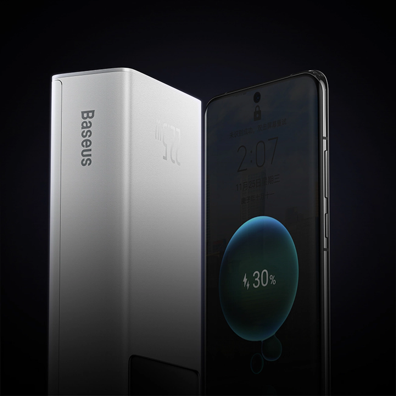 Bateria Externa Baseus EnerFill FP41, 30000mAh, 22.5W, QC + PD, 1 x USB-C - 2 x USB-A, Branca