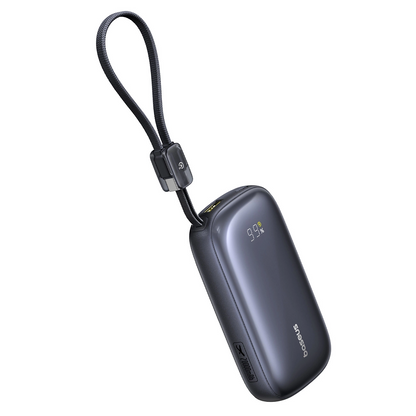 Bateria Externa Baseus EnerFill FC21 QPow 3 Ultra, 20000mAh, 45W, QC + PD, 1 x USB-A - 1 x USB-C, Preta E0027P00